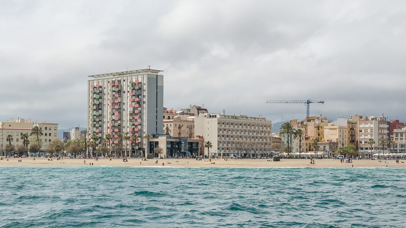 The Barcelona coastline