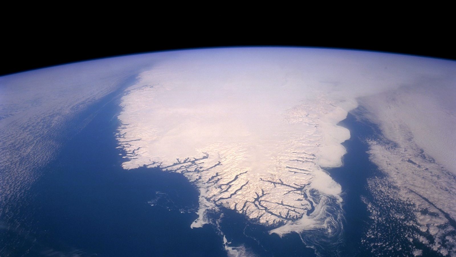 The Greenland ice sheet from orbit